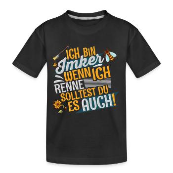 Imker - Kinder Premium Bio T-Shirt - Schwarz - Vorne
