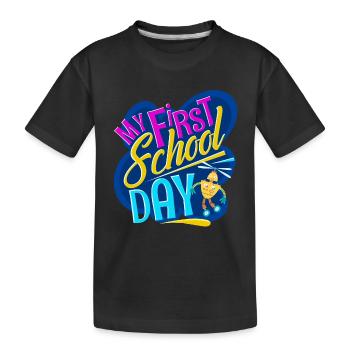 Scolarisation des écoliers - T-shirt bio Premium Enfant - noir - Devant