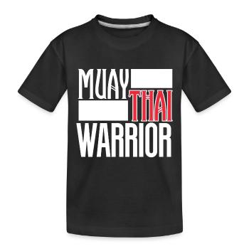 Muay Thai - Kinder Premium Bio T-Shirt - Schwarz - Vorne