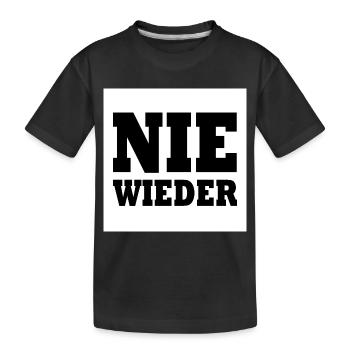 Nie wieder - Kinder Premium Bio T-Shirt - Schwarz - Vorne