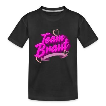 Team Braut - Kinder Premium Bio T-Shirt - Schwarz - Vorne