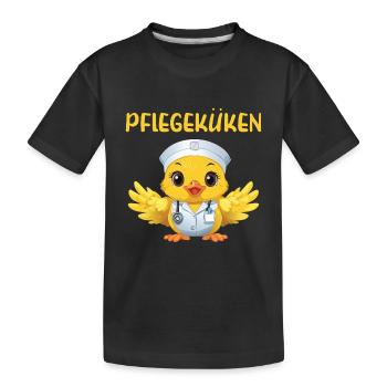 Krankenschwester Azubi Pflege Arzthelferin Küken - Kinder Premium Bio T-Shirt - Schwarz - Vorne