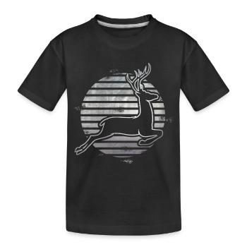Reh - Kinder Premium Bio T-Shirt - Schwarz - Vorne