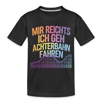 Roller Coaster Amusement Park Roller Coaster - Kids' Premium Organic T-Shirt - black - Front