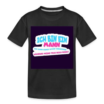 I'm a man, forget things humor - Kids' Premium Organic T-Shirt - black - Front