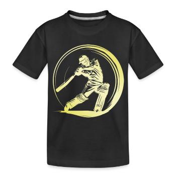 Homme de cricket - T-shirt bio Premium Enfant - noir - Devant
