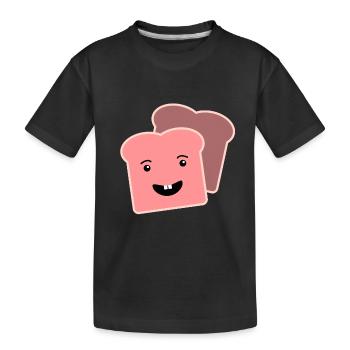 Cadeau de toasts roses - T-shirt bio Premium Enfant - noir - Devant
