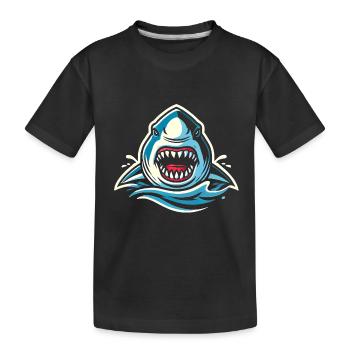 Morsure de requin féroce illustrationMorsure de requin féroce I - T-shirt bio Premium Enfant - noir - Devant