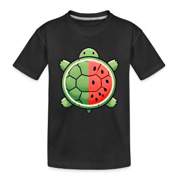 Natures Sweet Blend Wassermelone Schildkröte - Kinder Premium Bio T-Shirt - Schwarz - Vorne