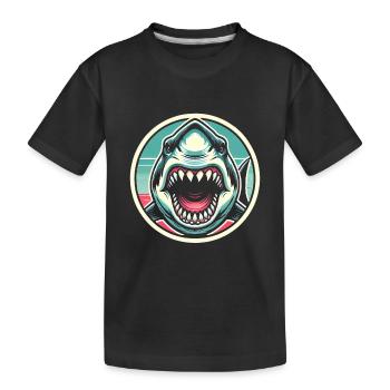 Illustration de morsure de requin redoutable - T-shirt bio Premium Enfant - noir - Devant