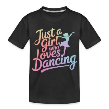 Tanzen Tänzer Tanzen - Kinder Premium Bio T-Shirt - Schwarz - Vorne