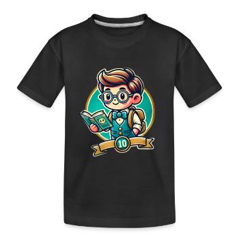 Teach Mode On - Kids' Premium Organic T-Shirt - black - Front