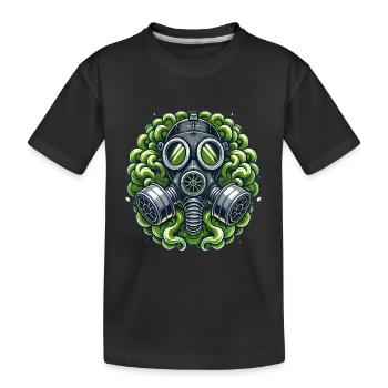 Masque à gaz drôle Fet Zone Design - T-shirt bio Premium Enfant - noir - Devant