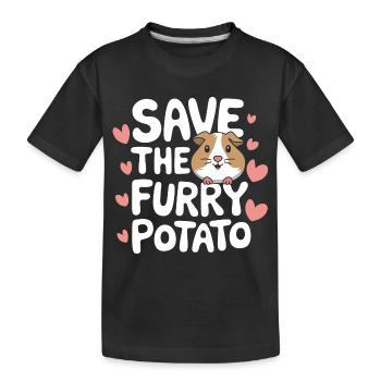 Meerschweinchen - Kinder Premium Bio T-Shirt - Schwarz - Vorne