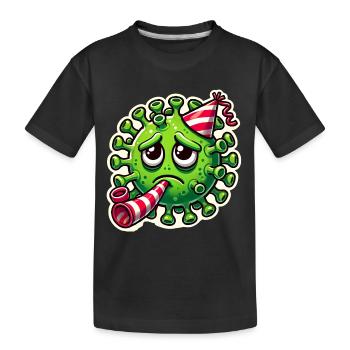 Conception d’autocollant de fête de germe triste - T-shirt bio Premium Enfant - noir - Devant