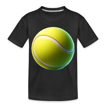 Tennis Tennisball - Kinder Premium Bio T-Shirt - Schwarz - Vorne