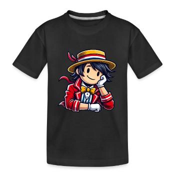 Dessin animé coloré gentleman design - T-shirt bio Premium Enfant - noir - Devant