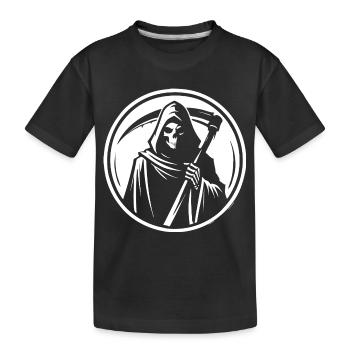 La Faucheuse – Sombre silhouette de la mort - T-shirt bio Premium Enfant - noir - Devant