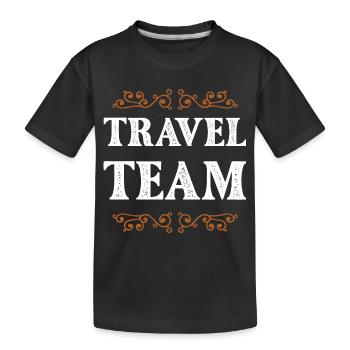 Travel Team - Kinder Premium Bio T-Shirt - Schwarz - Vorne