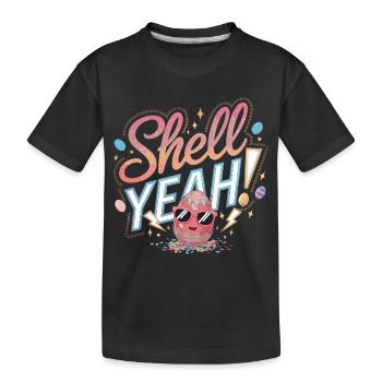 Shell ! – Œuf de Pâques frais - T-shirt bio Premium Enfant - noir - Devant