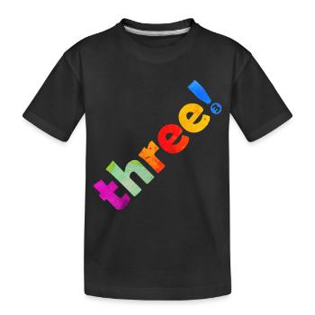 TROIS 3 ANS 3ÈME ANNIVERSAIRE - T-shirt bio Premium Enfant - noir - Devant