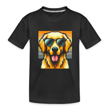 Golden retriever - T-shirt bio Premium Enfant - noir - Devant