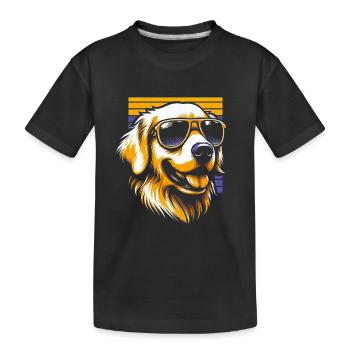 Golden retriever - T-shirt bio Premium Enfant - noir - Devant