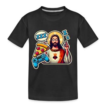 Pixel Gamer Life Manger Dormir Respawn - T-shirt bio Premium Enfant - noir - Devant