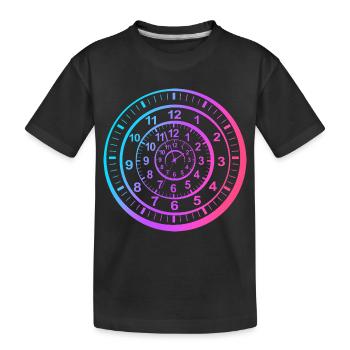Voyage dans le temps - T-shirt bio Premium Enfant - noir - Devant