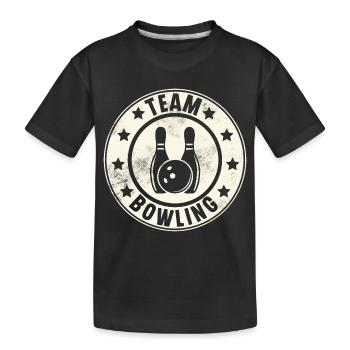 Équipe de bowling - T-shirt bio Premium Enfant - noir - Devant