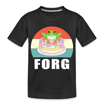 Grenouille Grenouille arboricole - T-shirt bio Premium Enfant - noir - Devant