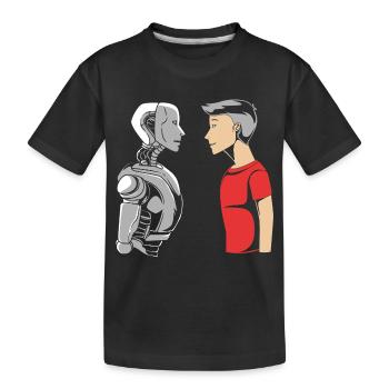 GPT Künstliche Intelligenz - Kinder Premium Bio T-Shirt - Schwarz - Vorne