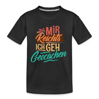 Geocaching - Kinder Premium Bio T-Shirt - Schwarz - Vorne
