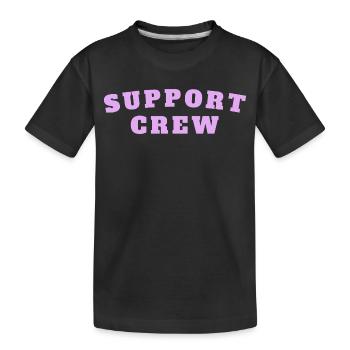 Support Crew - Kids' Premium Organic T-Shirt - black - Front