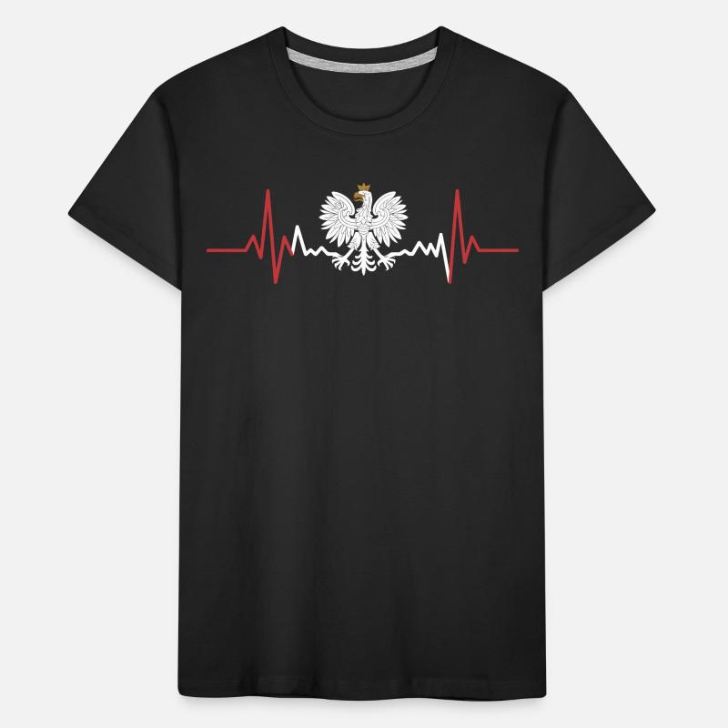 Crowned Eagle Heartbeat Kids' Premium Organic T-Shirt