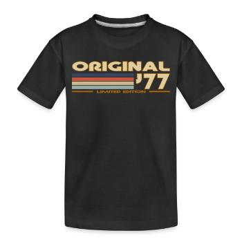 Stripes Vintage 70er Original - Kinder Premium Bio T-Shirt - Schwarz - Vorne