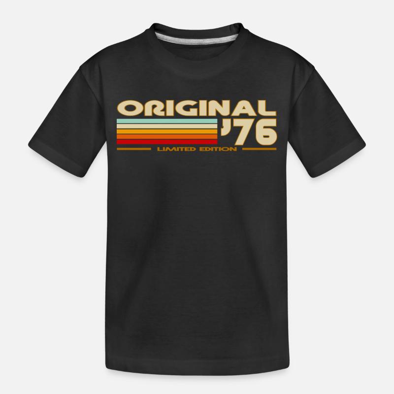 1976 - Kinder Premium Bio T-Shirt - Schwarz