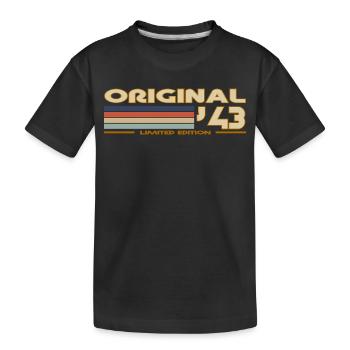 1943 - Kinder Premium Bio T-Shirt - Schwarz - Vorne