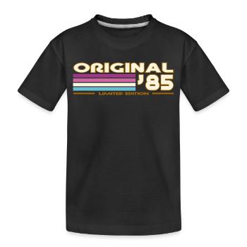 1985 - Kinder Premium Bio T-Shirt - Schwarz - Vorne