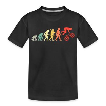 BMX Rider - évolution amusante du BMX pour les cyclistes - T-shirt bio Premium Enfant - noir - Devant