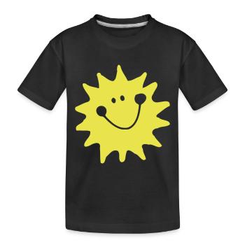 Sonne - Kinder Premium Bio T-Shirt - Schwarz - Vorne