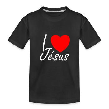 I love Jesus - T-shirt bio Premium Enfant - noir - Devant