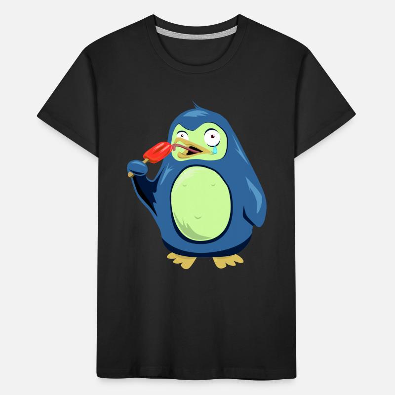 Frozen Pinguin isst Eis Kinder Premium Bio T-Shirt
