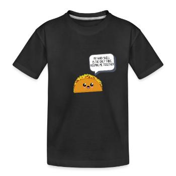 Cute Taco - Kinder Premium Bio T-Shirt - Schwarz - Vorne