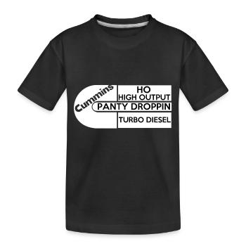 Turbo Diesel Cummins Geschenk - Kinder Premium Bio T-Shirt - Schwarz - Vorne