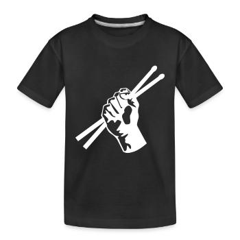 Gift drummer drummer drummer - Kids' Premium Organic T-Shirt - black - Front