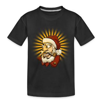 frais Père Noël - T-shirt bio Premium Enfant - noir - Devant