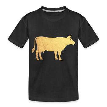 Vache d’or - T-shirt bio Premium Enfant - noir - Devant