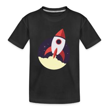 Lancement de fusées, fusées, espace - T-shirt bio Premium Enfant - noir - Devant