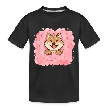 Cotton Candy Shiba Inu - T-shirt bio Premium Enfant - noir - Devant